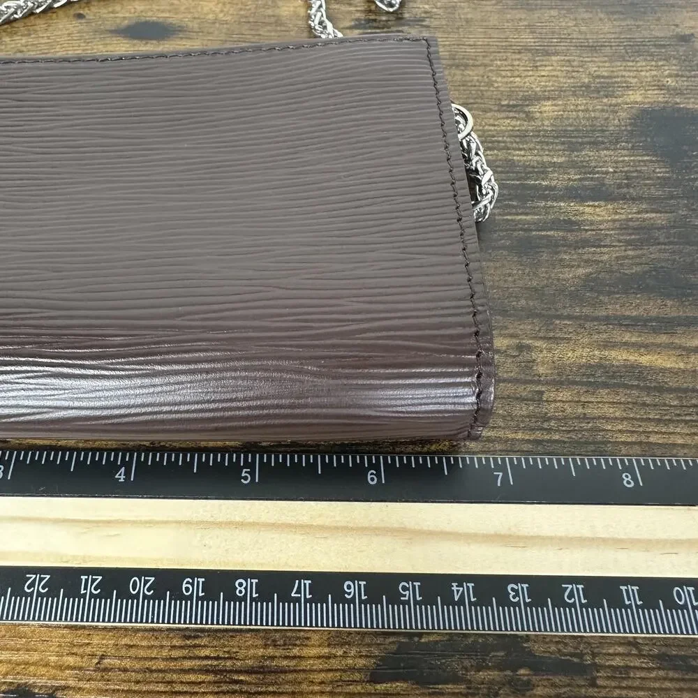 Louis Vuitton Epi Crossbody Bag Womens Small Brown Leather France Chain Strap